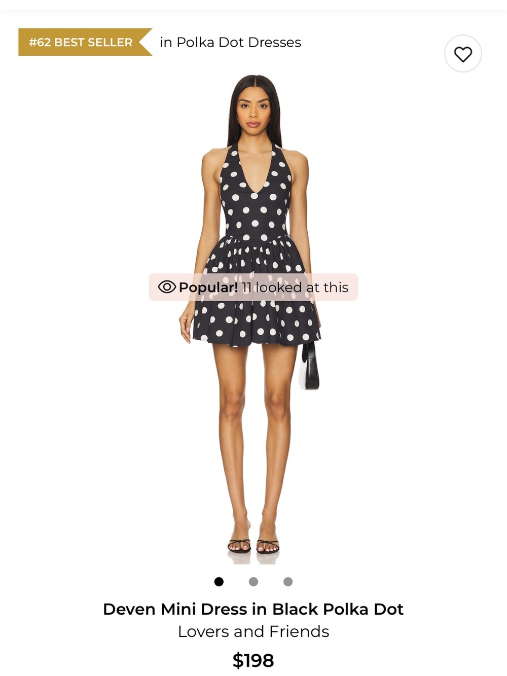 Lovers + Friends Black and White Polka Dot Mini Dress